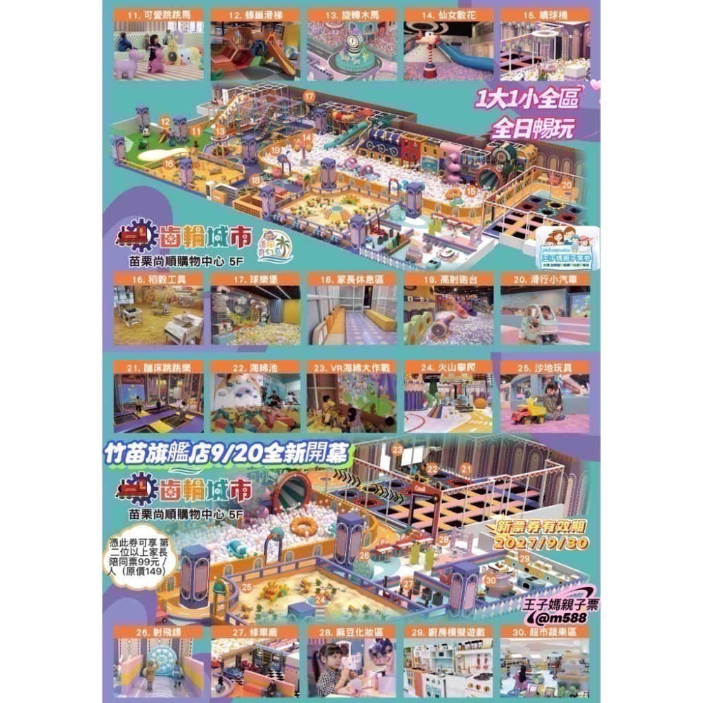 💙 【⚙️齒輪城市】室內親子樂園 1大1小199元 全日暢玩王子媽親子票LINE:@m588全省奇幻島優惠都有現貨-細節圖5