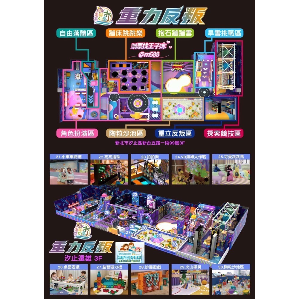 追風奇幻島全新館汐止遠雄重力反叛主題親子❤️【瘋狂馬戲團】8/8新開 台北車站 188元王子媽親子票紙本優惠🉐快速出-細節圖8