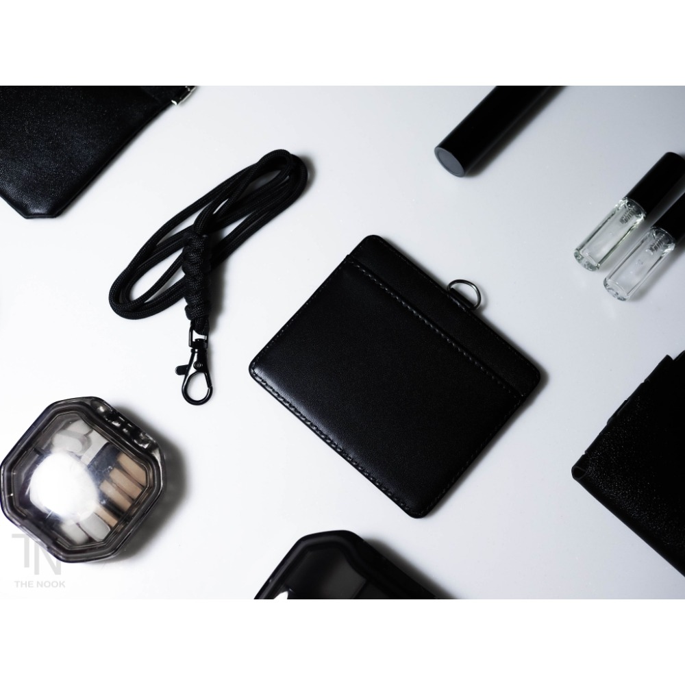 THE NOOK | 黑色 真皮卡套工作牌 證件掛牌 卡套[台灣現貨]-細節圖2