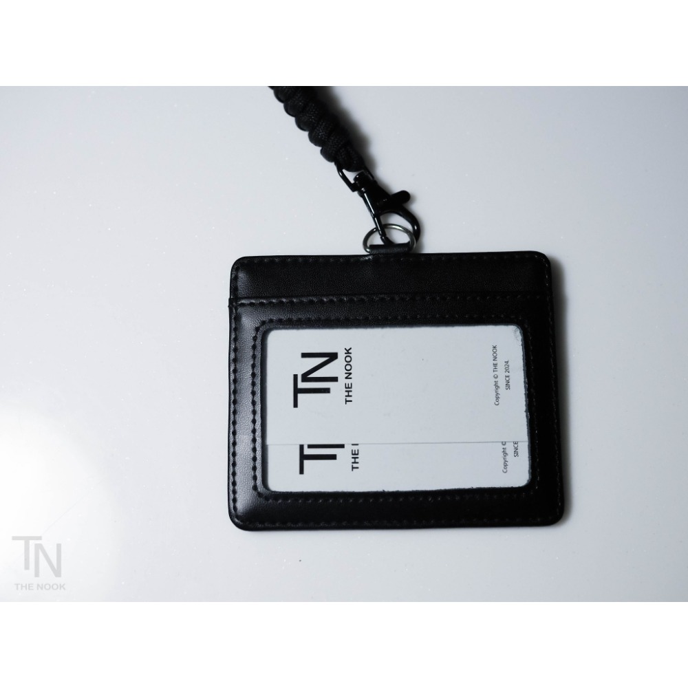 THE NOOK | 黑色 真皮卡套工作牌 證件掛牌 卡套[台灣現貨]-細節圖3