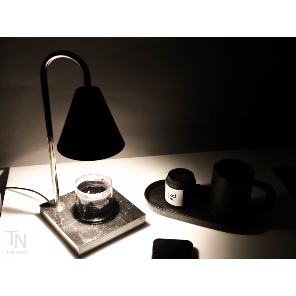 THE NOOK | 黑色 大理石可調蠟燭燈 融燭燈 香氛蠟燭燈 [贈2個35W鹵素燈泡] [台灣現貨]-細節圖6