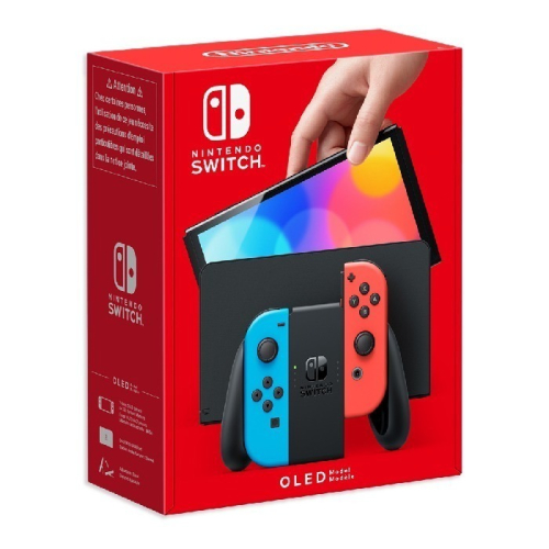 【優格米電玩古亭】【NS】Nintendo Switch OLED 藍紅主機 (電力加強版台灣公司貨)