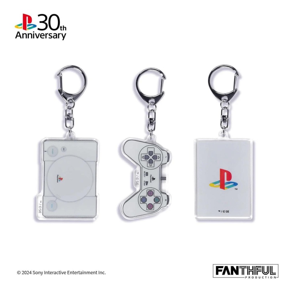 【優格米電玩古亭】【PS周邊】PlayStation® 30周年壓克力鑰匙圈套装（3pcs)2025-04-18-細節圖2