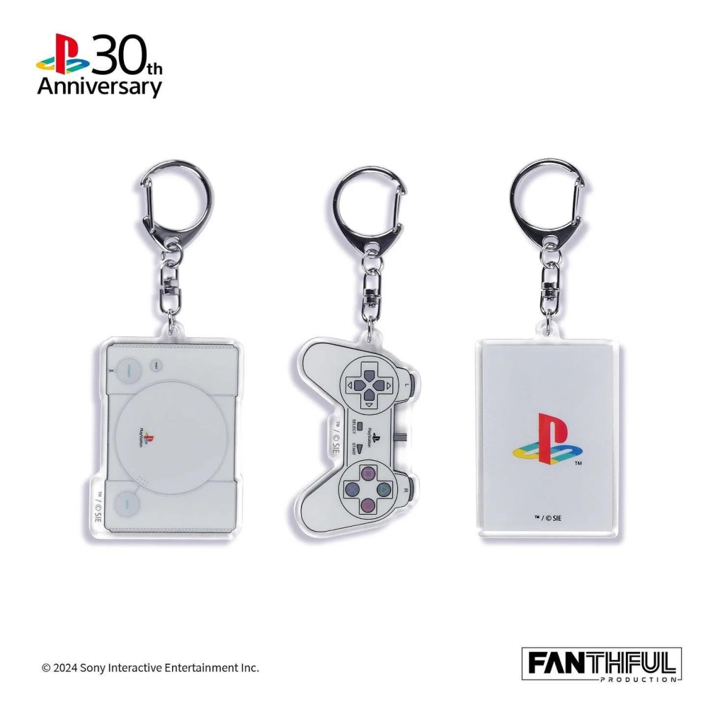 【優格米電玩古亭】【預購】【PS周邊】PlayStation® 30周年壓克力鑰匙圈套装（3pcs)2025-04-18-細節圖2