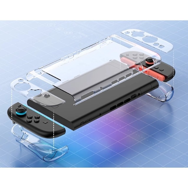 【優格米古亭電玩】【現貨】 良值 SWITCH 2代 專用 全機PC水晶硬殼 左右手+背蓋分離式 平面款 人體工學款式-細節圖7