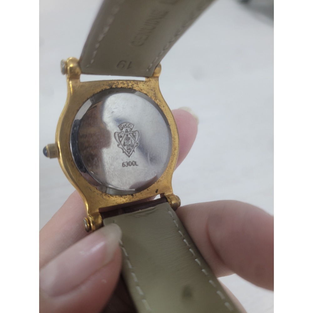 Gucci 手錶，GP 6500L，石英，女士蝴蝶扣小金錶-細節圖2