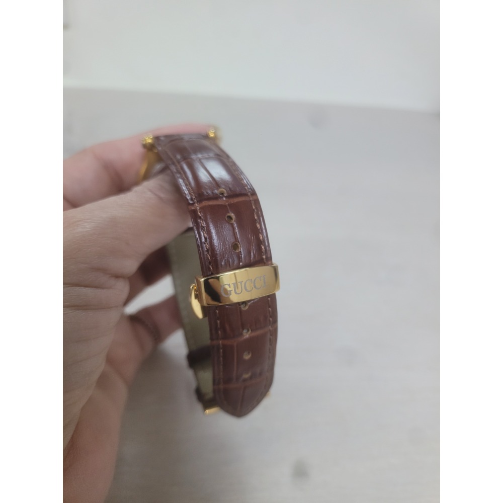 Gucci 手錶，GP 6500L，石英，女士蝴蝶扣小金錶-細節圖3
