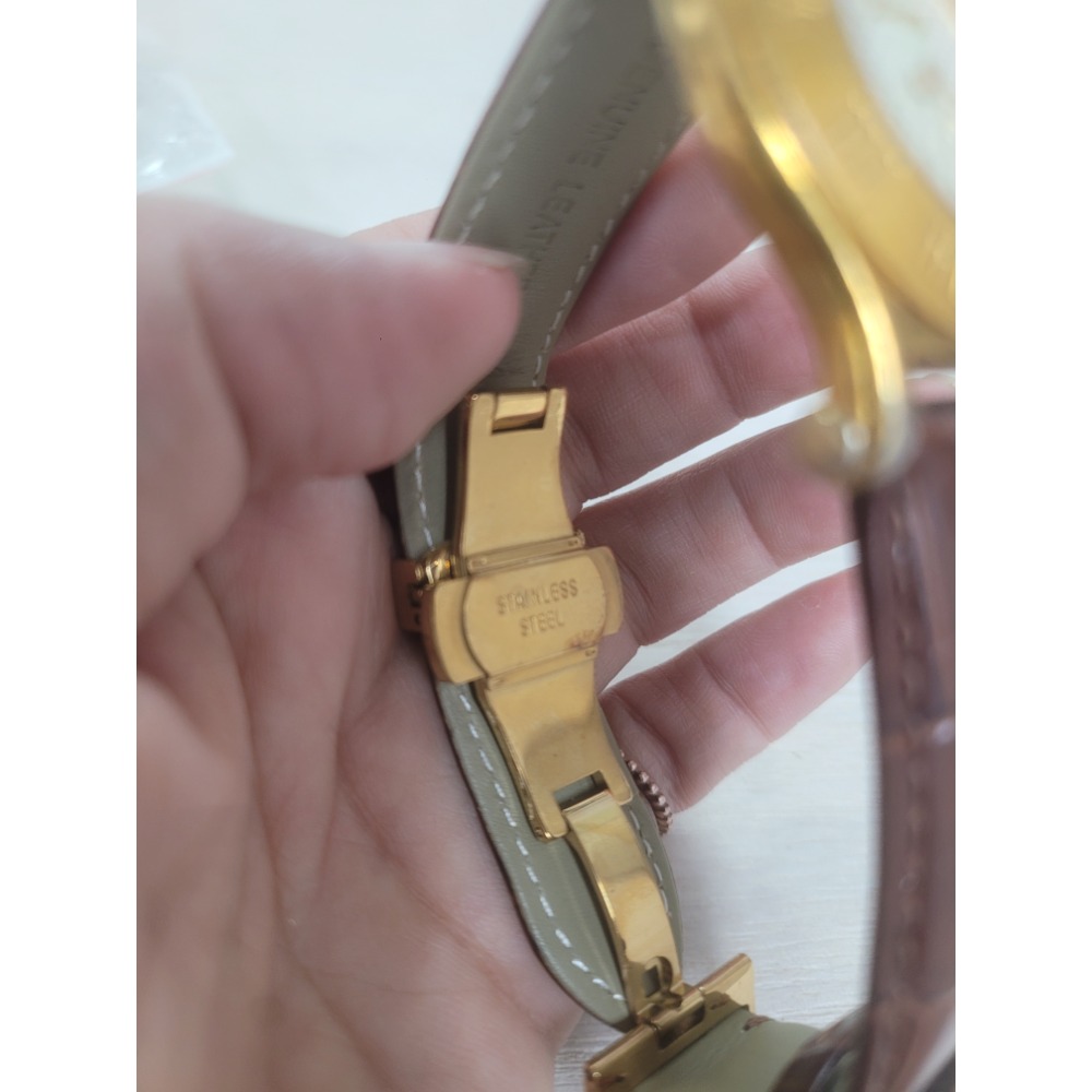 Gucci 手錶，GP 6500L，石英，女士蝴蝶扣小金錶-細節圖5