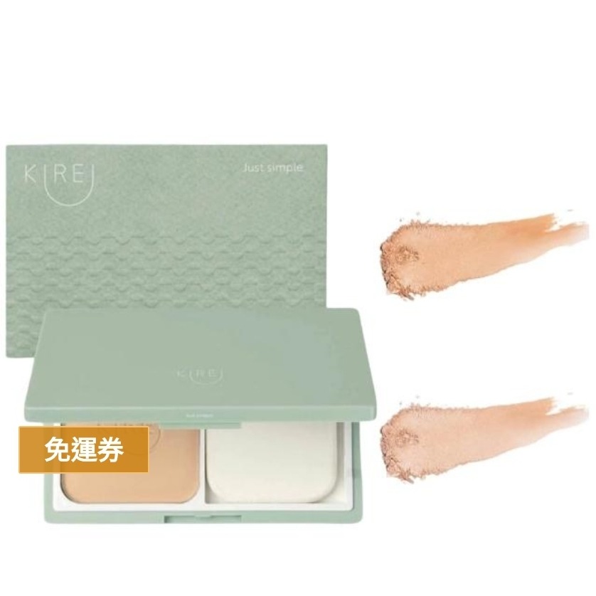 KIREI Just simple 柔光粉餅，輕巧盒裝設計，內含粉餅與粉撲，質地細緻，打造自然妝容。TKLAB KIRE-細節圖2