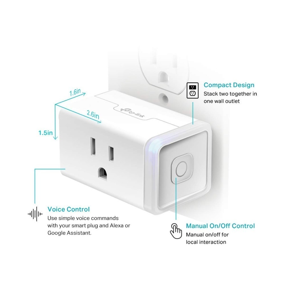 【叮噹電子】全新兩入盒裝 TP-Link KasaTapo Smart Wi-Fi Plug Mini 插頭-細節圖3
