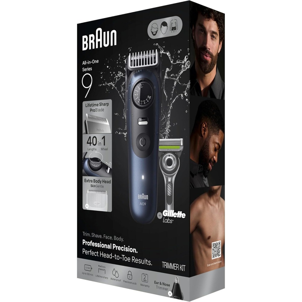 【叮噹電子】全新Braun 百靈 9系列 AIO9530 多功能造型器電動刮鬍刀-細節圖2