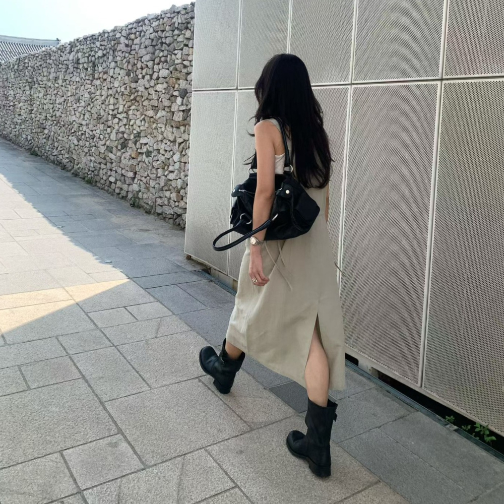預購 韓國 天絲拉鏈背心裙Un-0502-細節圖7