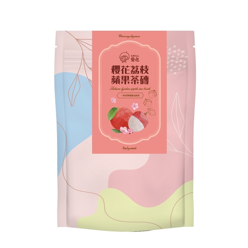 CHILL愛吃 花果磚系列櫻花荔枝蘋果冰茶(170克/包)-3包組-細節圖2