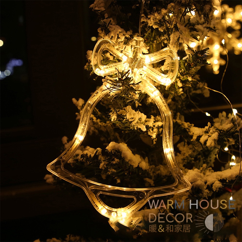 【現貨供應】Warm House 聖誕節氣氛燈飾 LED燈吸盤窗邊裝飾燈 聖誕節 燈飾 燈串 聖誕佈置 窗簾燈 櫥窗吊燈-細節圖5