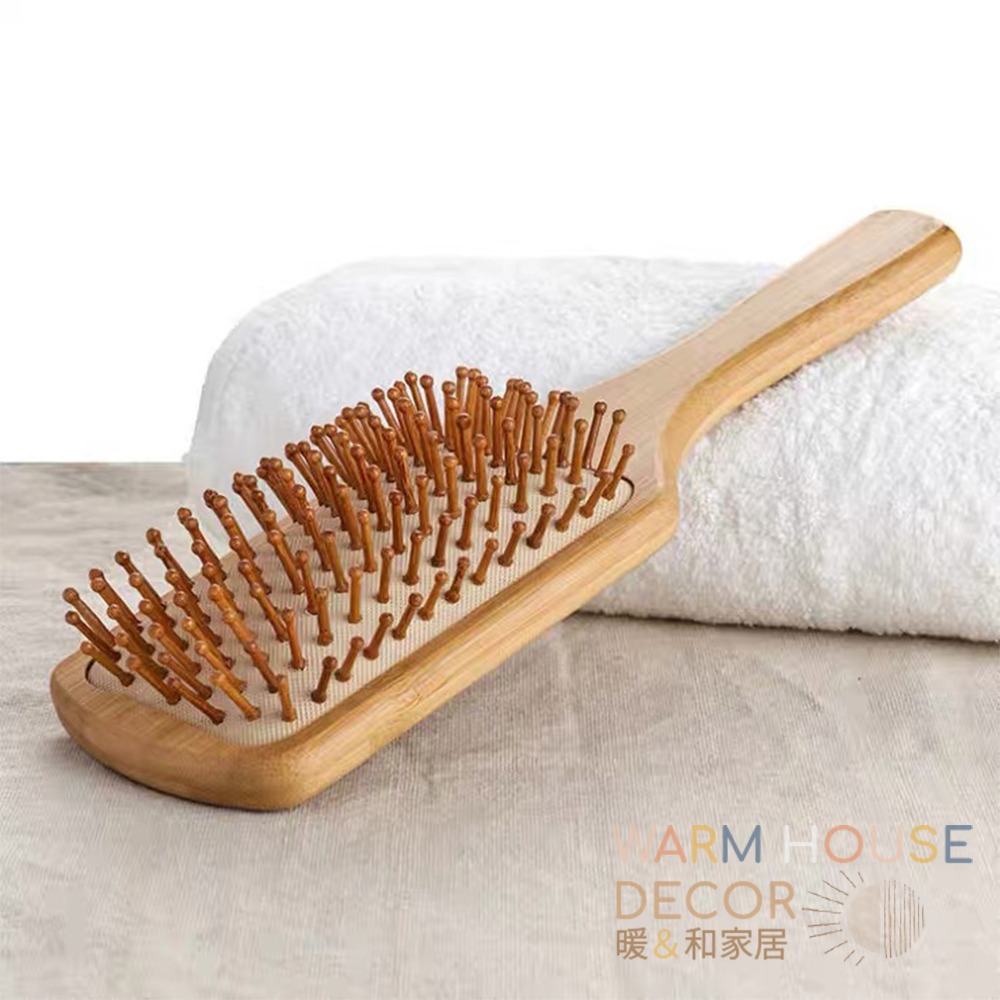 【暖&和家居】台灣現貨  氣囊氣墊按摩梳 穴道按摩齒梳 氣墊梳 頭皮按摩梳 氣墊梳 木質髮梳 木梳 梳子 順髮梳 美髮梳-細節圖2