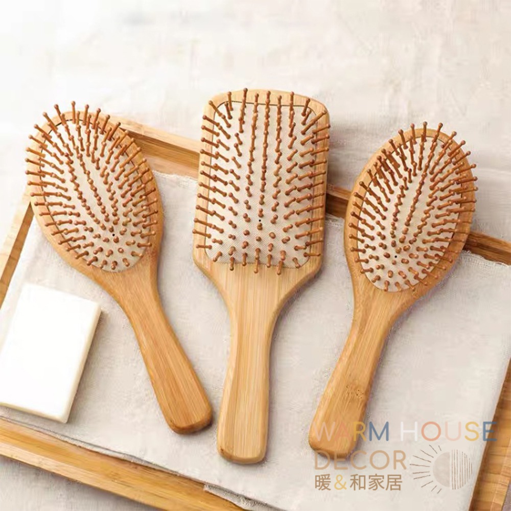 【暖&和家居】台灣現貨  氣囊氣墊按摩梳 穴道按摩齒梳 氣墊梳 頭皮按摩梳 氣墊梳 木質髮梳 木梳 梳子 順髮梳 美髮梳-細節圖4