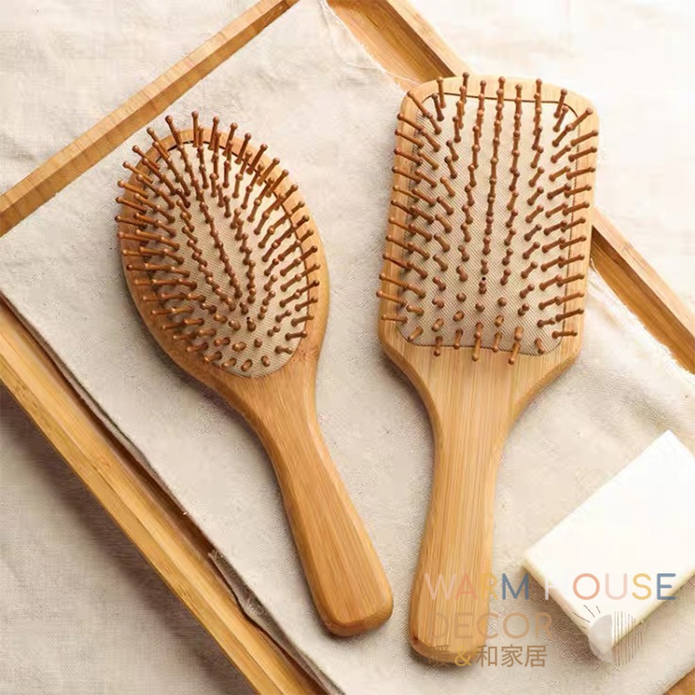 【暖&和家居】台灣現貨  氣囊氣墊按摩梳 穴道按摩齒梳 氣墊梳 頭皮按摩梳 氣墊梳 木質髮梳 木梳 梳子 順髮梳 美髮梳-細節圖5