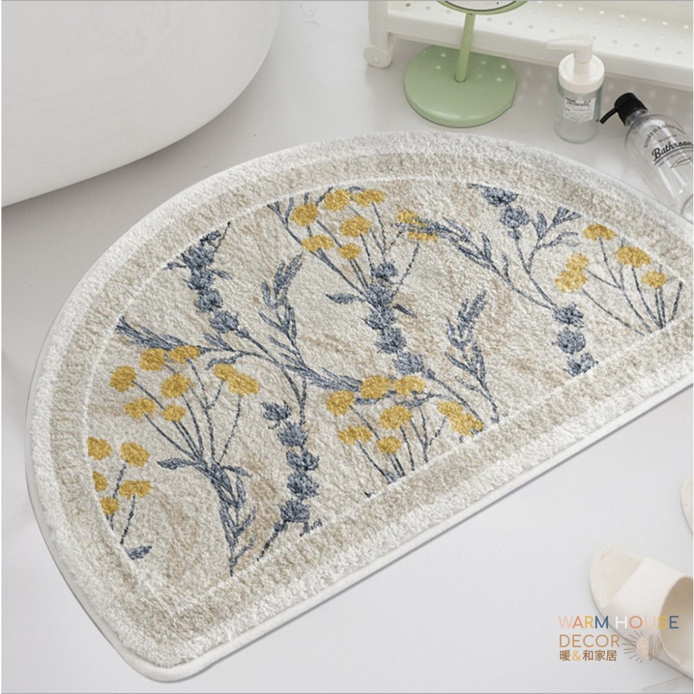 【暖&和家居】台灣現貨 北歐吸水地墊 浴室地墊 防滑地墊 地毯 浴室地墊 吸水地毯 防滑地墊 腳踏墊 地毯地墊 復古地墊-細節圖3