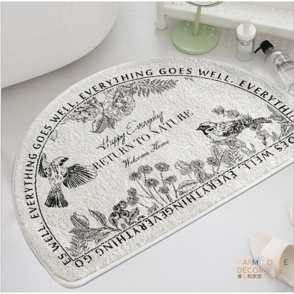 【暖&和家居】台灣現貨 北歐吸水地墊 浴室地墊 防滑地墊 地毯 浴室地墊 吸水地毯 防滑地墊 腳踏墊 地毯地墊 復古地墊-細節圖4