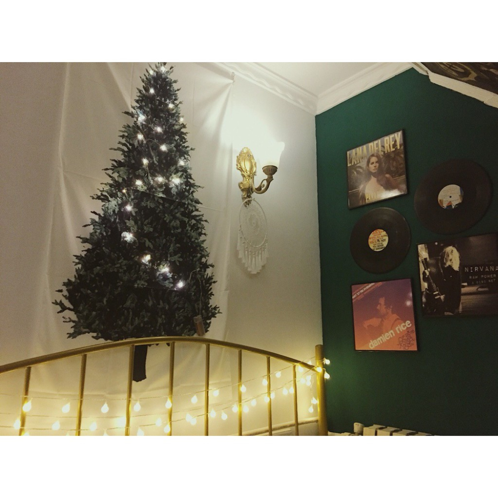 【台灣現貨】Warm House 聖誕佈置 聖誕松樹掛布 聖誕掛布 發光聖誕掛布背景 聖誕裝飾 佈置-細節圖5