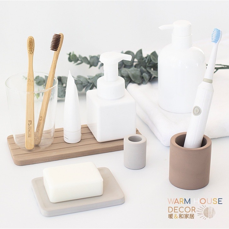 【台灣現貨】Warm House 北歐硅藻土收納盤 肥皂盤 浴室收納托盤 浴室擺放托盤 牙刷架 吸水托盤 洗手台收納架-細節圖7