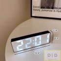 【暖&和家居】台灣現貨 夜光鏡面鬧鐘 居家鬧鐘時鐘 宿舍電子鐘 LED電子鐘 數字時鐘 桌面時鐘 居家裝飾 鬧鐘 時鐘-規格圖9