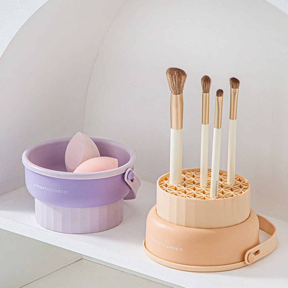 【暖&和家居】 化妝刷晾曬清潔籃 化妝刷具清潔 化妝刷收納 美妝蛋晾曬 化妝用品清潔 美妝用具清潔 美妝蛋清潔-細節圖5