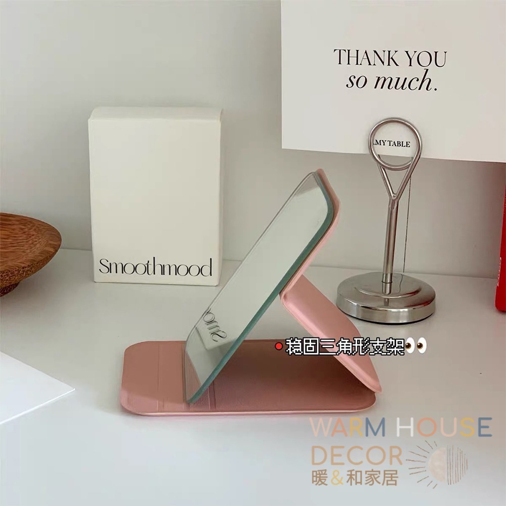 【暖&和家居】質感鏡子 折疊化妝鏡 化妝鏡 美妝鏡 可攜帶化妝鏡 小鏡子 摺疊鏡 桌上鏡 化妝台鏡 鏡子 宿舍鏡子 鏡子-細節圖3