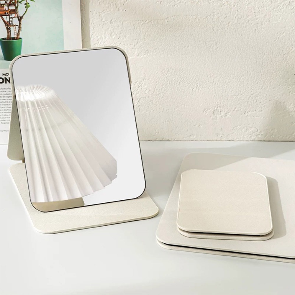 【暖&和家居】質感鏡子 折疊化妝鏡 化妝鏡 美妝鏡 可攜帶化妝鏡 小鏡子 摺疊鏡 桌上鏡 化妝台鏡 鏡子 宿舍鏡子 鏡子-規格圖8