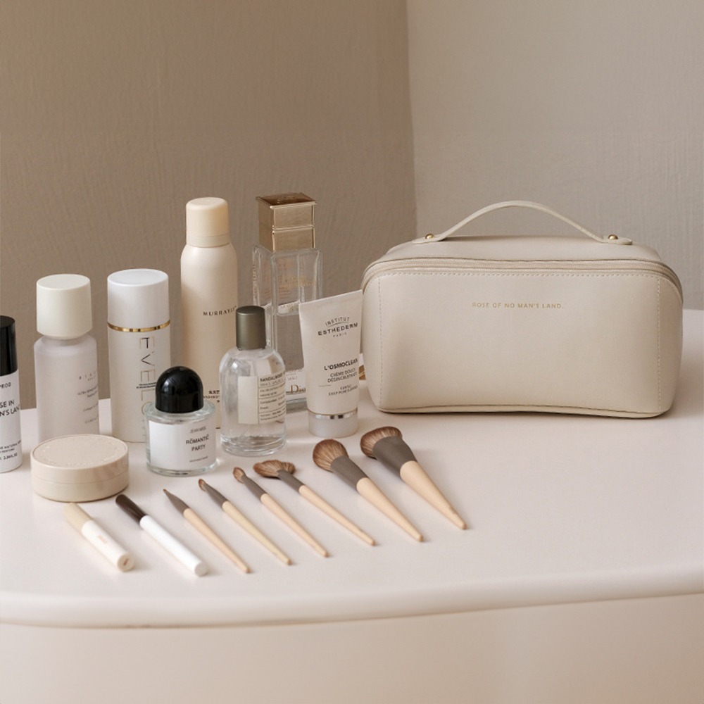 【暖&和家居】台灣現貨 風琴枕頭化妝包 大容量化妝包 化妝品收納包 旅行洗漱包 化妝包 洗漱包 保養品收納-細節圖5