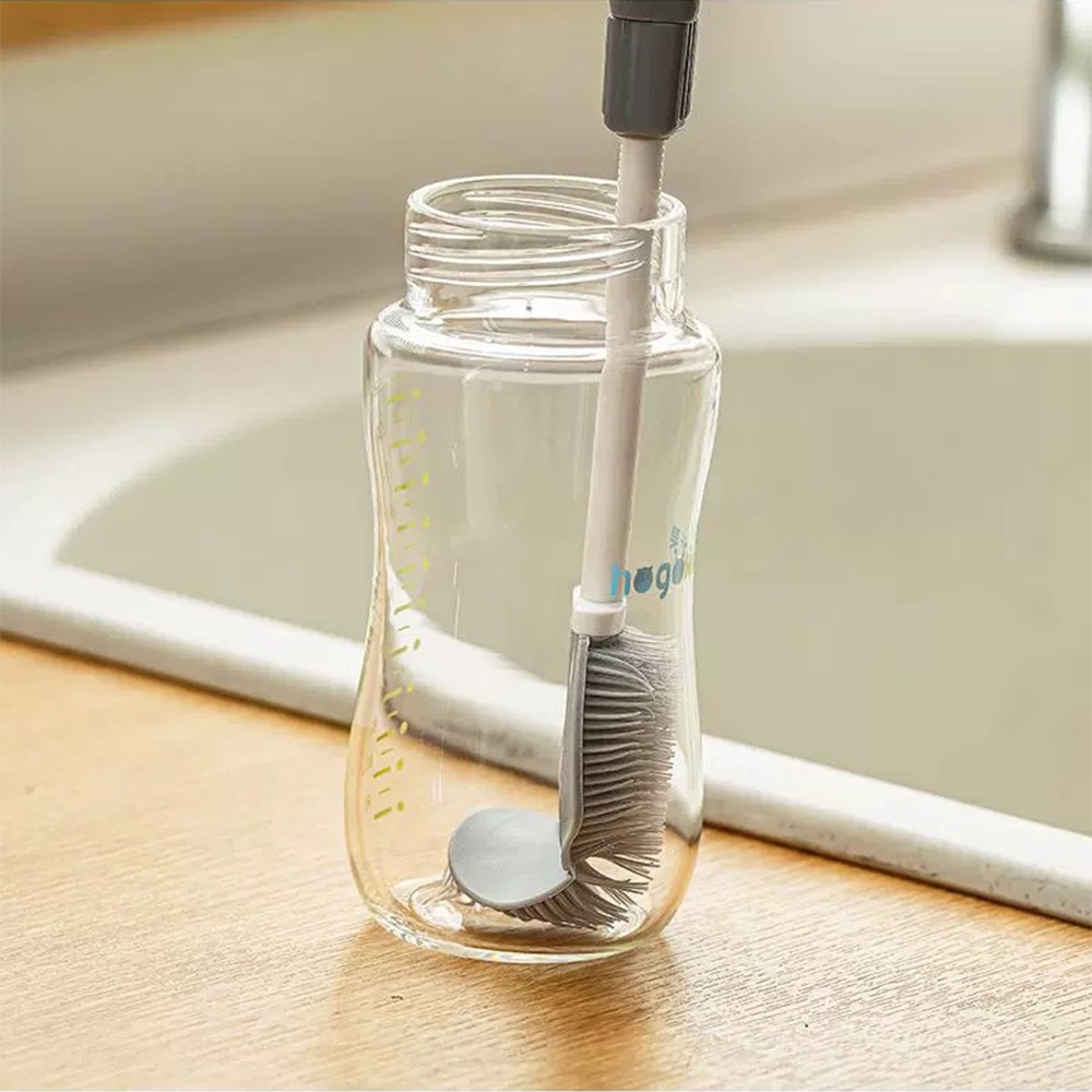 【暖&和家居】台灣現貨 矽膠奶瓶清潔刷 清潔刷 洗杯刷 刷杯神器 廚房清潔 保溫杯刷 伸縮手柄刷 刷子 清潔刷具 洗碗刷-細節圖4