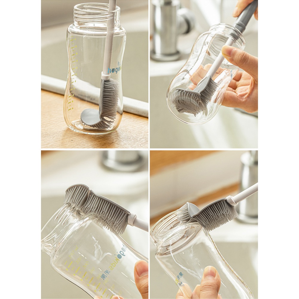 【暖&和家居】台灣現貨 矽膠奶瓶清潔刷 清潔刷 洗杯刷 刷杯神器 廚房清潔 保溫杯刷 伸縮手柄刷 刷子 清潔刷具 洗碗刷-細節圖9