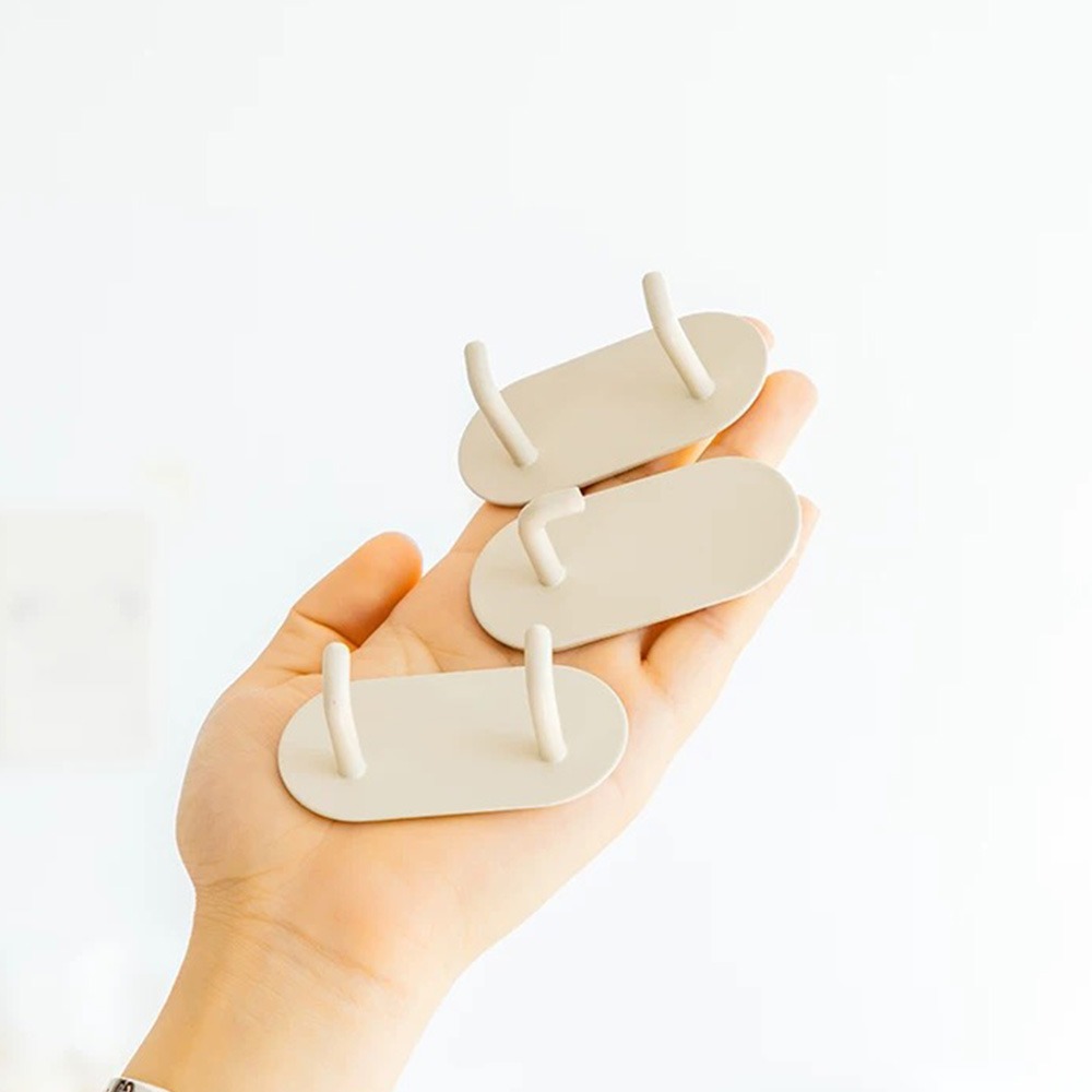 【暖&和家居】奶油色掛鉤 掛鉤 無痕掛勾 衣帽架 衣架 墻壁黏貼掛勾  廚房掛勾 包包掛勾 白色掛勾 浴室掛勾-細節圖4