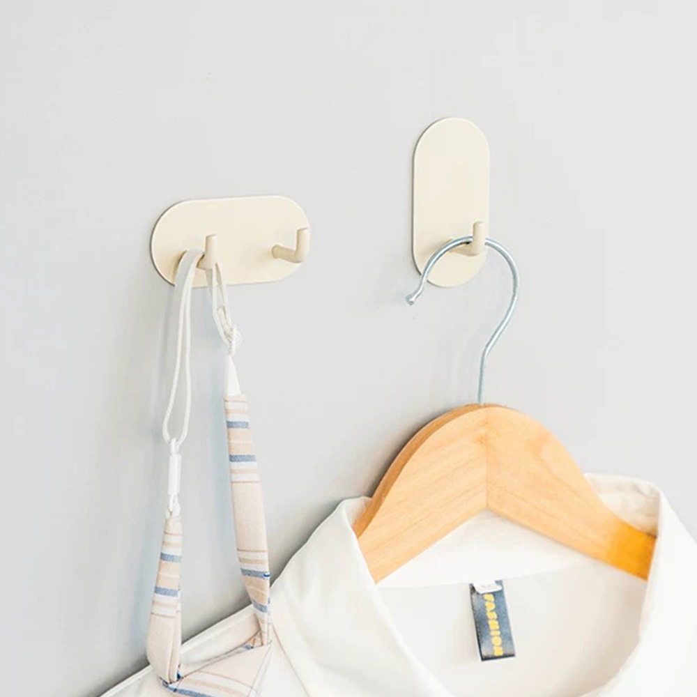 【暖&和家居】奶油色掛鉤 掛鉤 無痕掛勾 衣帽架 衣架 墻壁黏貼掛勾  廚房掛勾 包包掛勾 白色掛勾 浴室掛勾-細節圖5