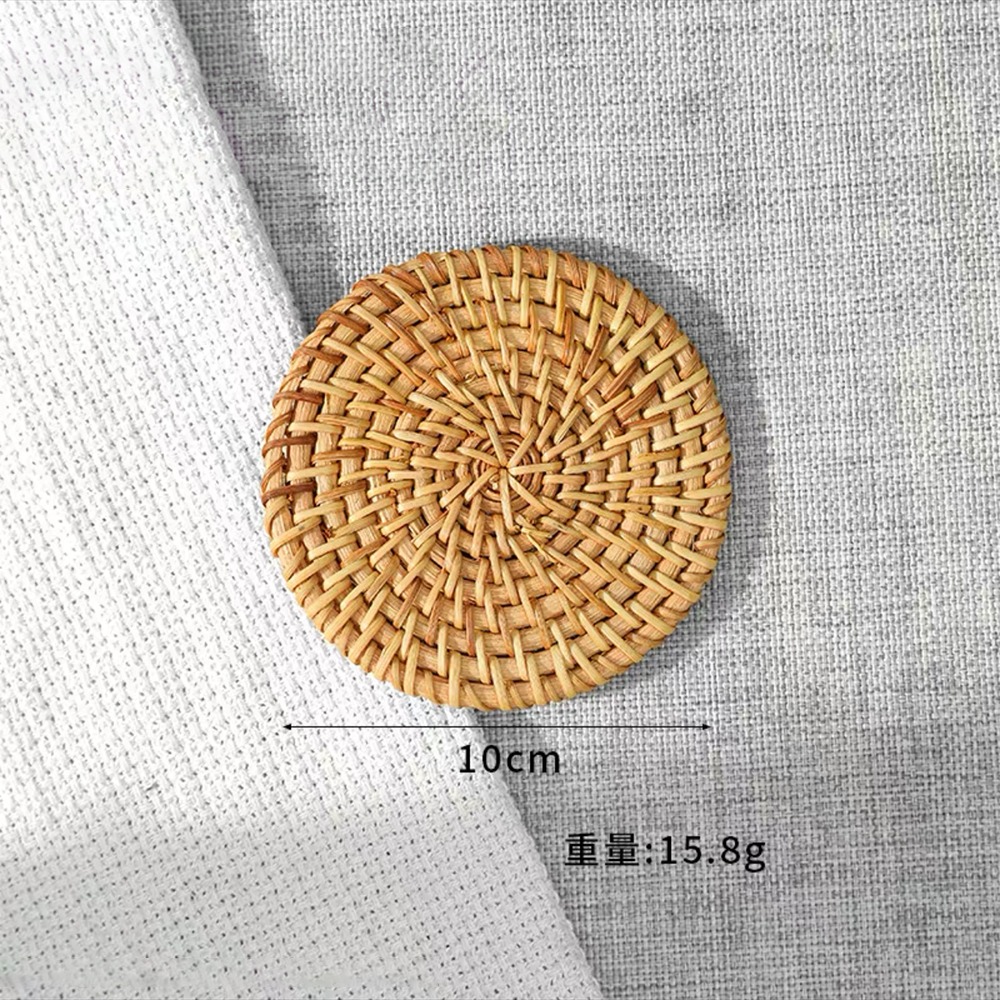 【暖&和家居】台灣現貨 杯墊 藤編隔熱餐墊 編織杯墊 隔熱墊 餐墊 圓形餐墊 鍋墊  復古藤編杯墊 鍋墊 餐墊 廚房杯墊-規格圖11