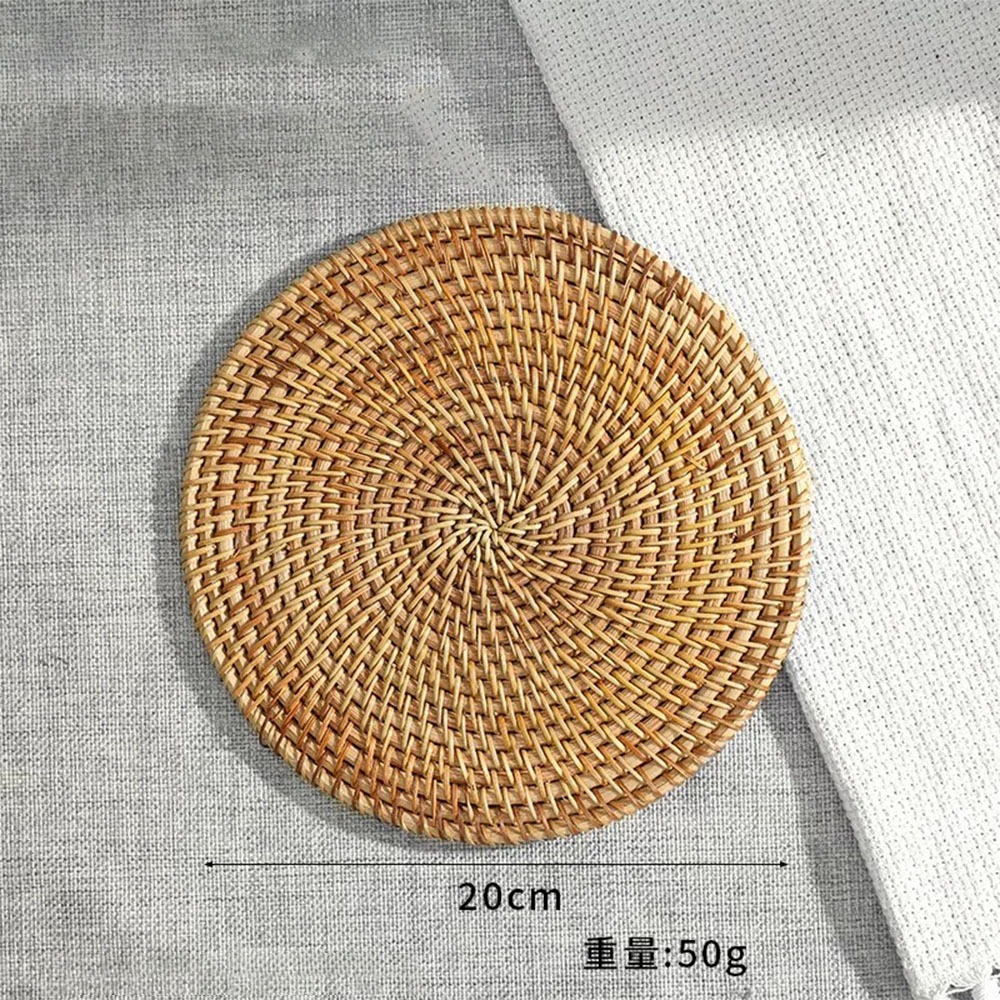 【暖&和家居】台灣現貨 杯墊 藤編隔熱餐墊 編織杯墊 隔熱墊 餐墊 圓形餐墊 鍋墊  復古藤編杯墊 鍋墊 餐墊 廚房杯墊-規格圖11