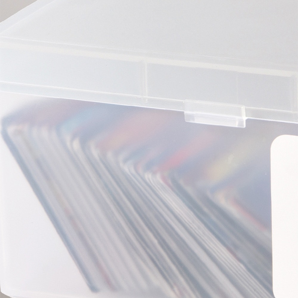 【暖&和家居】台灣現貨 透明收納盒 卡片收納盒 小物收納盒 抽屜收納盒 韓星小卡收納盒 磨砂盒 可疊加收納盒 收納盒-細節圖9