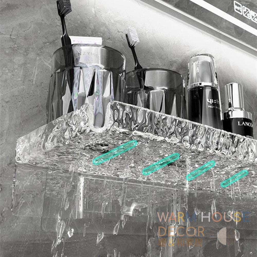 【暖&和家居】台灣現貨 浴室置物架 免打孔收納架 浴室收納架 浴室免釘牆面收納架 洗漱臺收納架 免釘 防水置物架 收納架-細節圖5