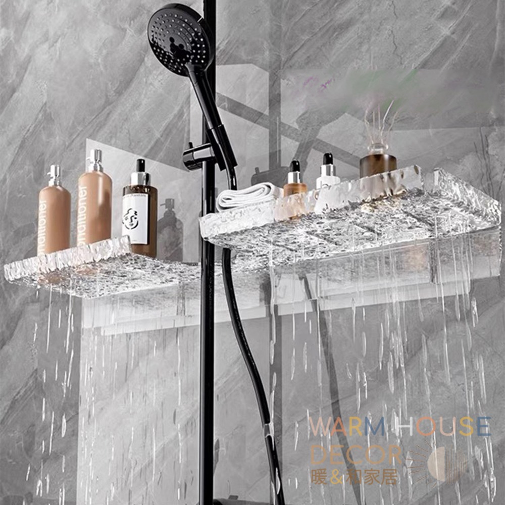 【暖&和家居】台灣現貨 浴室置物架 免打孔收納架 浴室收納架 浴室免釘牆面收納架 洗漱臺收納架 免釘 防水置物架 收納架-細節圖9