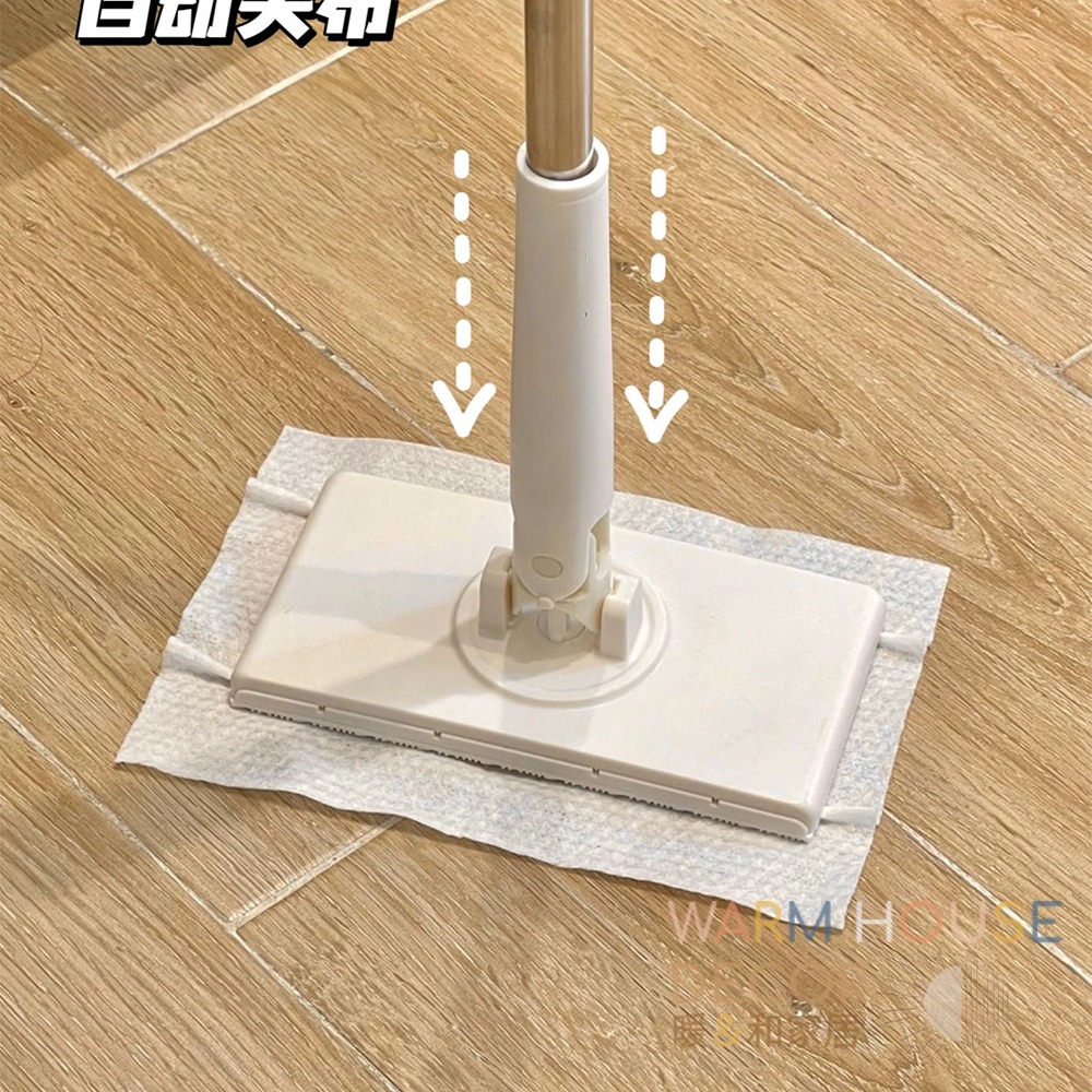 【暖&和家居】台灣現貨 懶人環保拖把 洗臉巾拖把 平板拖把 除塵拖把 懶人拖把  洗臉巾小拖把 拖把夾濕紙巾 拖把 拖把-細節圖6