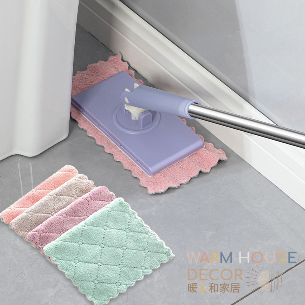 【暖&和家居】台灣現貨 懶人環保拖把 洗臉巾拖把 平板拖把 除塵拖把 懶人拖把  洗臉巾小拖把 拖把夾濕紙巾 拖把 拖把-細節圖10