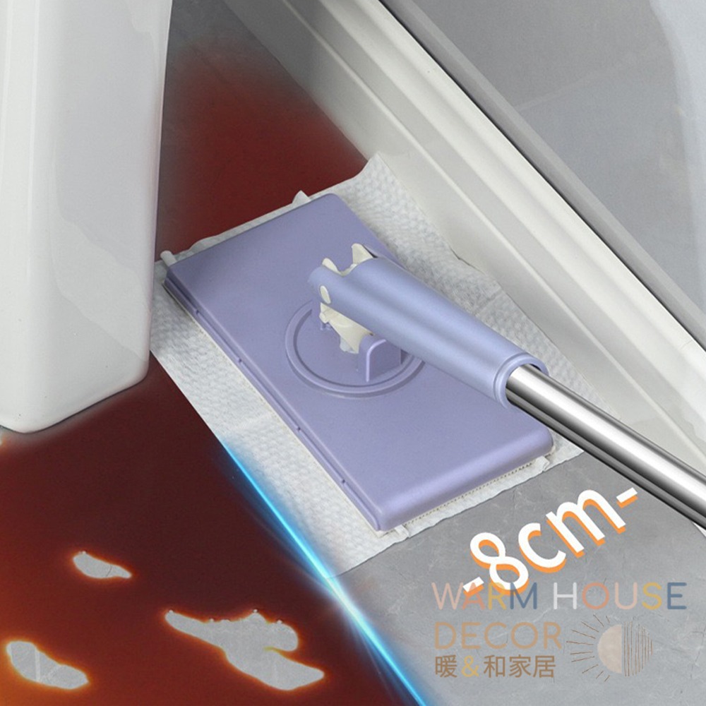 【暖&和家居】台灣現貨 懶人環保拖把 洗臉巾拖把 平板拖把 除塵拖把 懶人拖把  洗臉巾小拖把 拖把夾濕紙巾 拖把 拖把-細節圖11