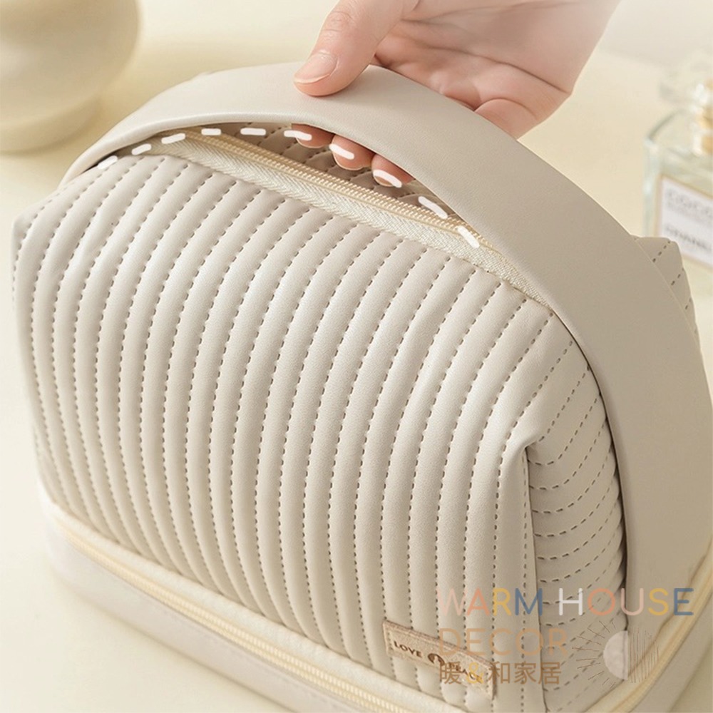 【暖&和家居】台灣現貨 蛋糕化妝包 收納包 旅行包 化妝品收納包 大容量化妝包 美妝收納包 化妝品旅行包 化妝包 收納包-細節圖3