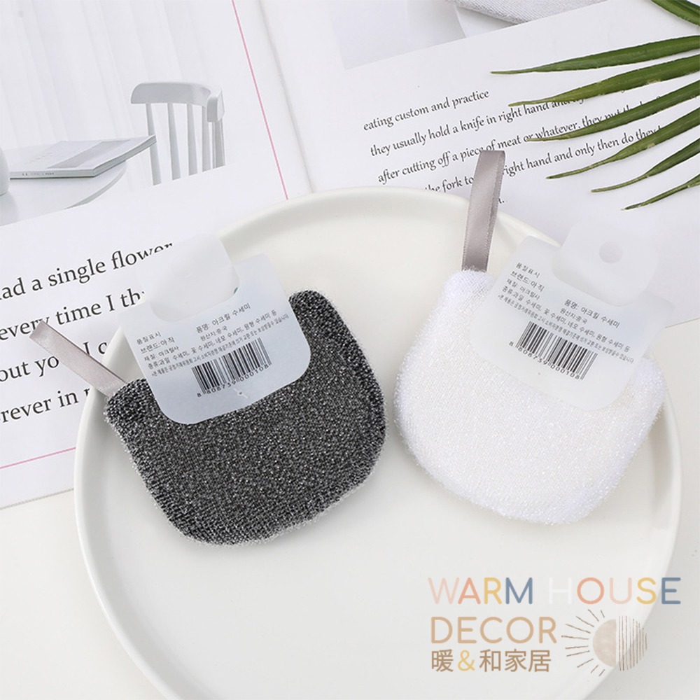 【暖&和家居】台灣現貨 小貓咪不沾油洗碗海綿 廚房清潔 洗碗菜瓜布 洗手台清潔 廚房洗碗刷 不沾油洗碗巾 刷碗海綿 洗碗-細節圖2