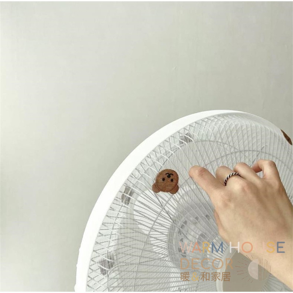 【暖&和家居】台灣現貨 防夾手電風扇安全罩 風扇保護罩 風扇保護網 尼龍網套 防護罩 電扇 電風扇套 電扇罩 保護罩-細節圖5