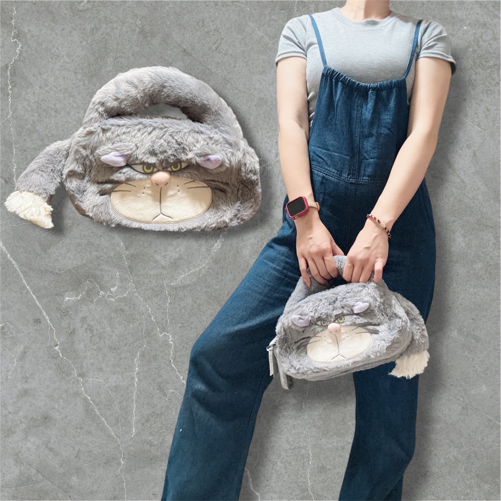 現貨 日本 迪士尼商店 Disney Store 魯斯佛 壞貓 絨毛 柔軟 手提包 斜背包-細節圖5