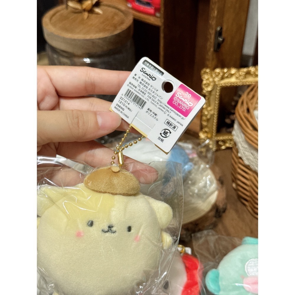 日本 三麗鷗 SANRIO 豆豆眼 小眼睛 娃娃 吊飾 kitty 美樂蒂 大耳狗 怕恰狗 庫洛米 漢頓 小麥粉-細節圖2