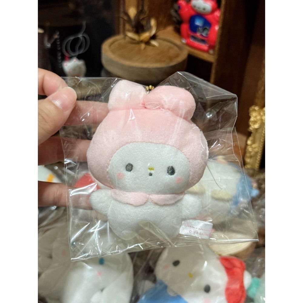 日本 三麗鷗 SANRIO 豆豆眼 小眼睛 娃娃 吊飾 kitty 美樂蒂 大耳狗 怕恰狗 庫洛米 漢頓 小麥粉-規格圖2