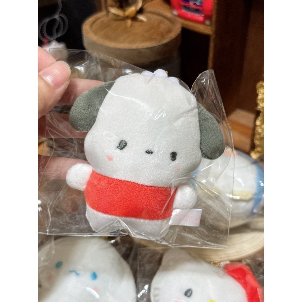 日本 三麗鷗 SANRIO 豆豆眼 小眼睛 娃娃 吊飾 kitty 美樂蒂 大耳狗 怕恰狗 庫洛米 漢頓 小麥粉-規格圖2