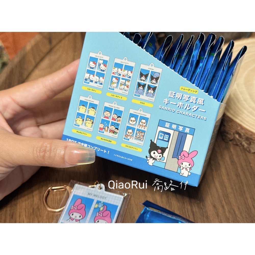 現貨 日本 Sanrio 三麗鷗 抽抽樂 盲包 證件照 四格大頭照 吊飾 確認版 kitty 美樂蒂 布丁狗 山姆 大寶-細節圖4